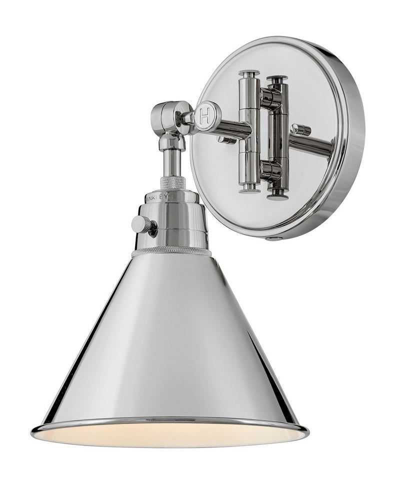 Arti 12.25" Swing Arm Wall Lamp in Polished Nickel