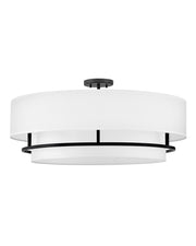 Graham 30" 4-Light Semi-Flush Mount in Black