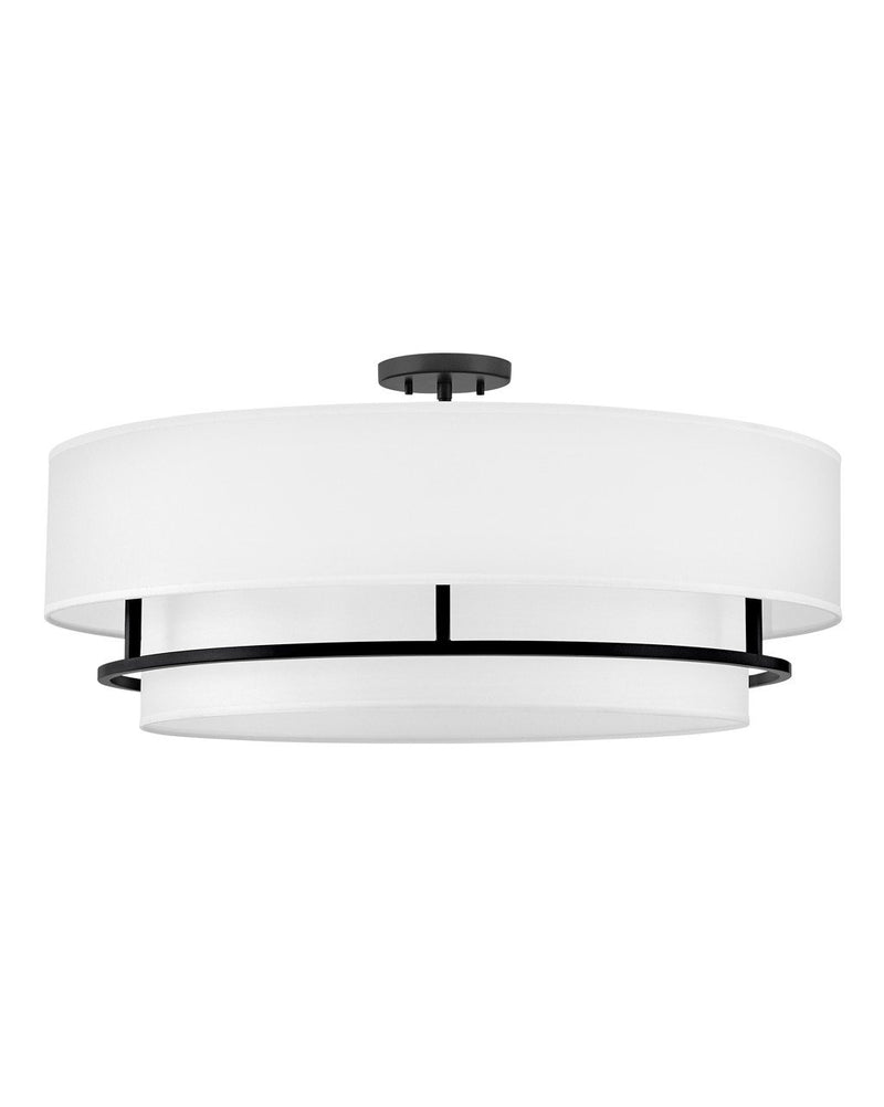 Graham 30" 4-Light Semi-Flush Mount in Black