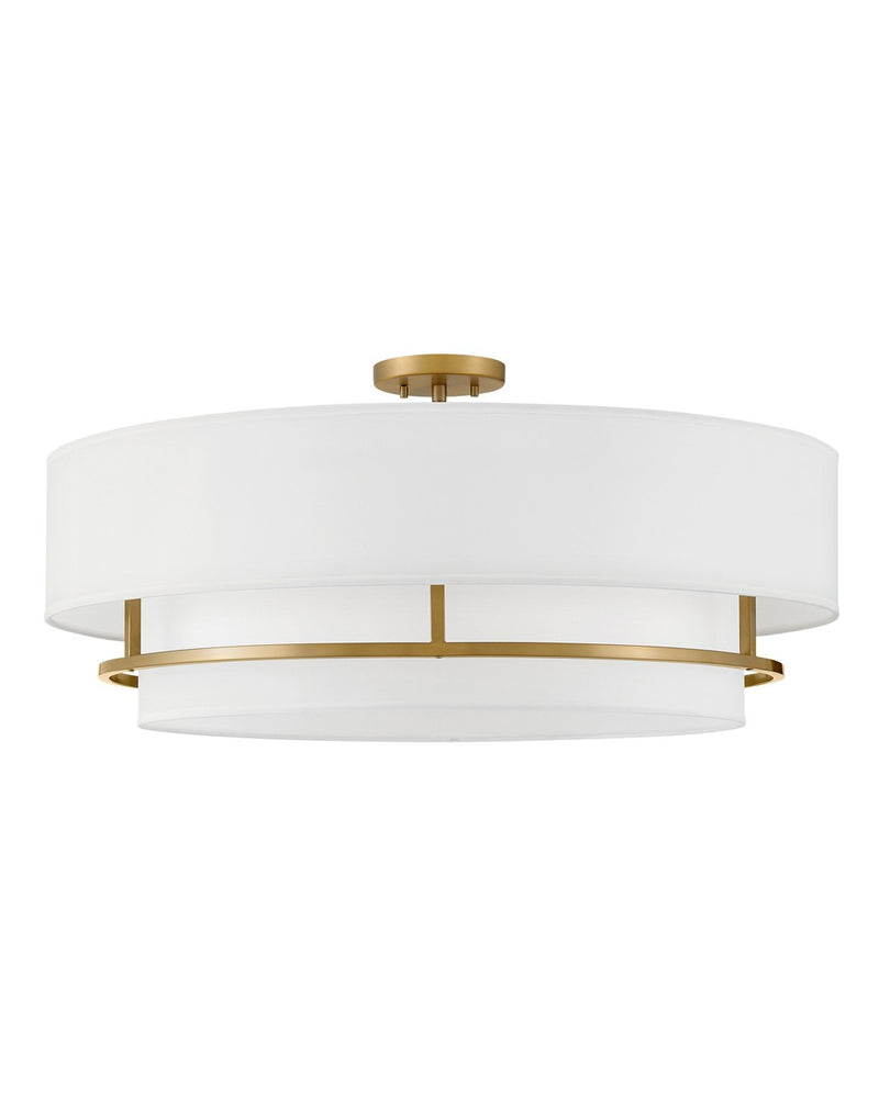 Graham LED Convertible Semi-Flush Mount in Lacquered Brass