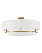 Graham 30" 4-Light Semi-Flush Mount in Lacquered Brass