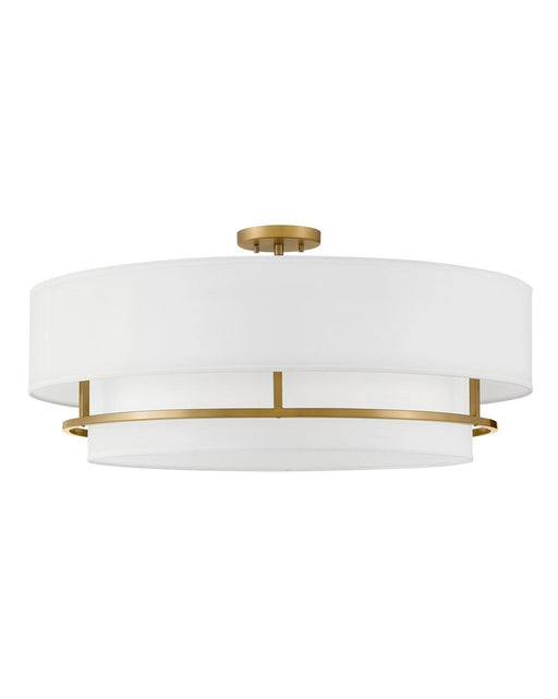 Graham 30" 4-Light Semi-Flush Mount in Lacquered Brass