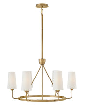 Lewis 6-Light Chandelier in Heritage Brass