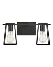 Filmore 2-Light Bath Vanity Light in Black