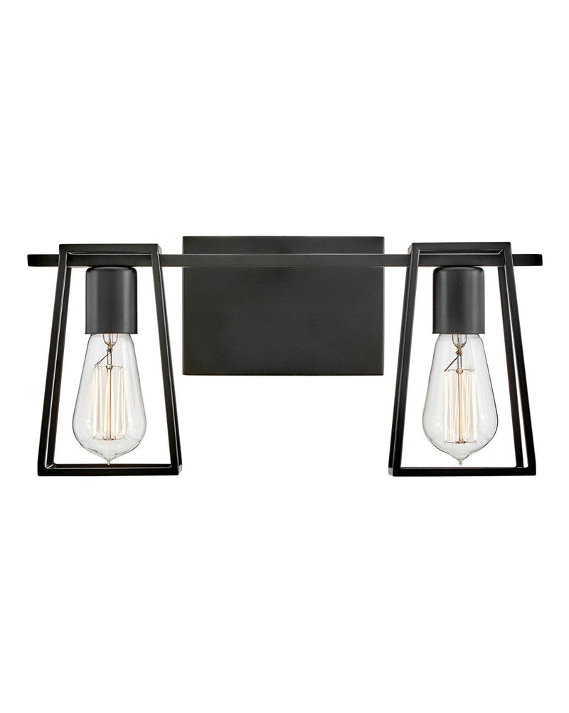 Filmore 2-Light Bath Vanity Light in Black