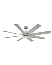 Concur 66" Outdoor Smart Ceiling Fan with Light in Brushed Nickel
