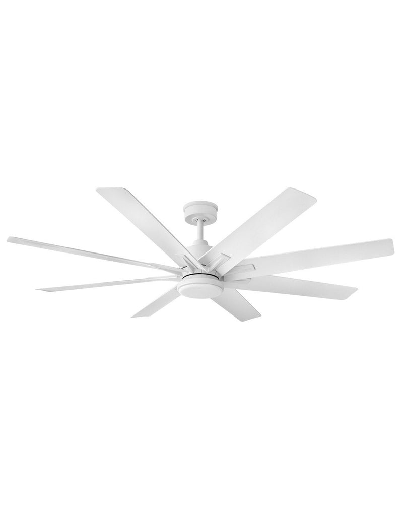 Concur 66" Outdoor Smart Ceiling Fan with Light in Matte White
