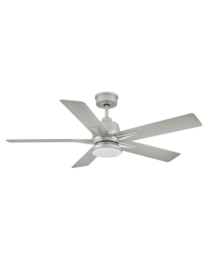 Alta 52" Outdoor Smart Ceiling Fan with Light in Brushed Nickel