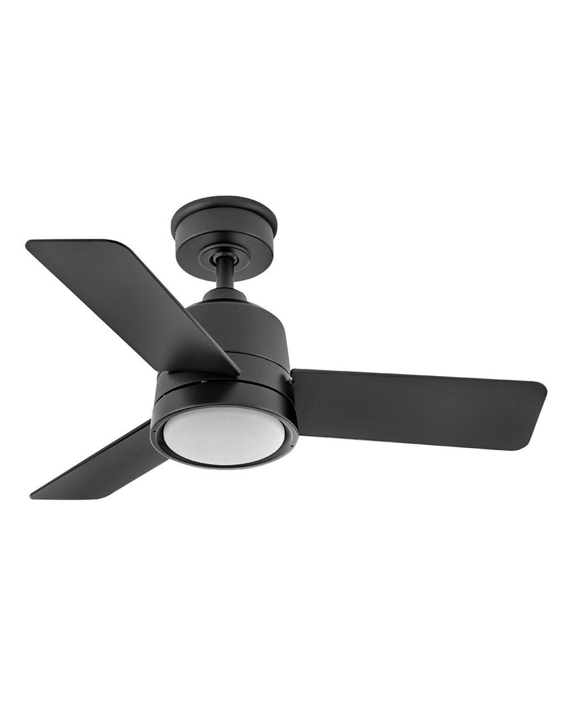 Chet 36" Outdoor Ceiling Fan with Light in Matte Black