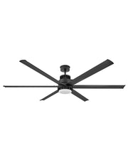 Draftsman 72" Outdoor Smart Ceiling Fan with Light in Matte Black