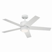 Brahm 48" Ceiling Fan with Light in Matte White
