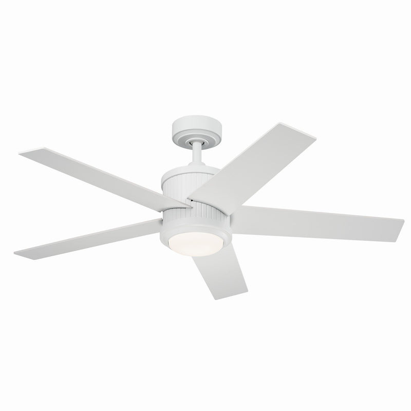 Brahm 48" Ceiling Fan with Light in Matte White