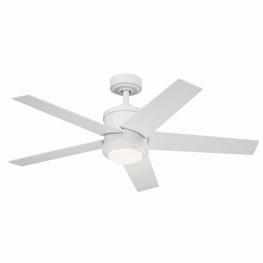 Brahm 48" Ceiling Fan with Light in Matte White