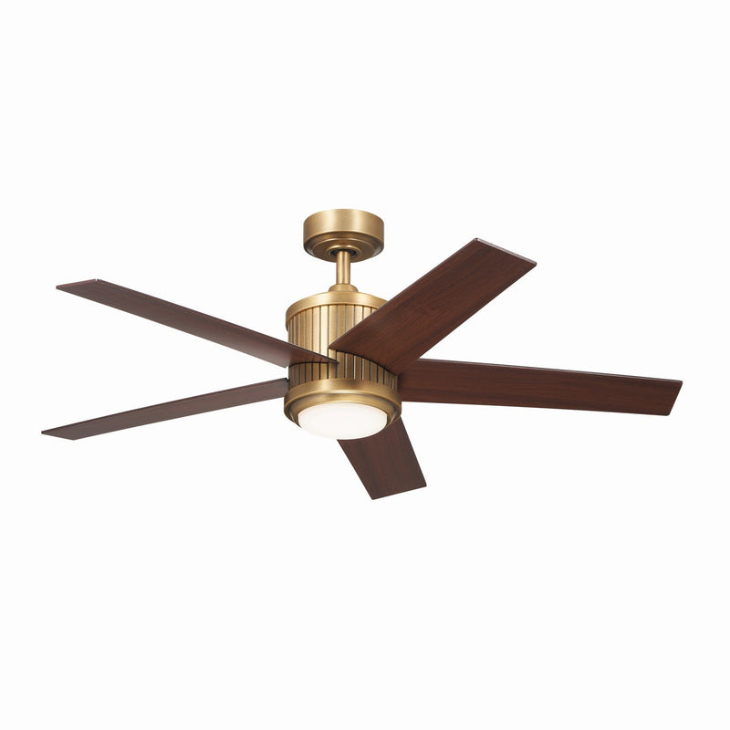 Brahm 48" Ceiling Fan with Light in Natural Brass