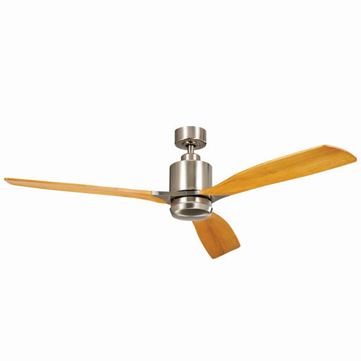 Ridley II 60" Ceiling Fan with Light in Brushed Stainless Steel