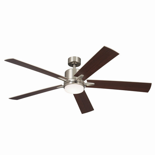 Lucian Elite XL 60" Ceiling Fan with Light in Brushed Nickel