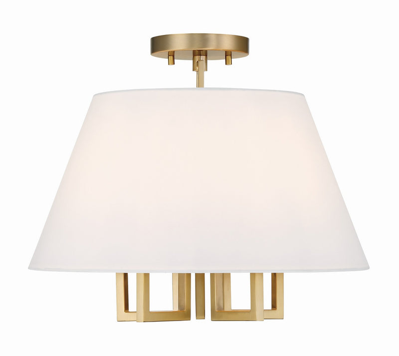 Westwood 5-Light Ceiling Mount in Vibrant Gold - Lamps Expo