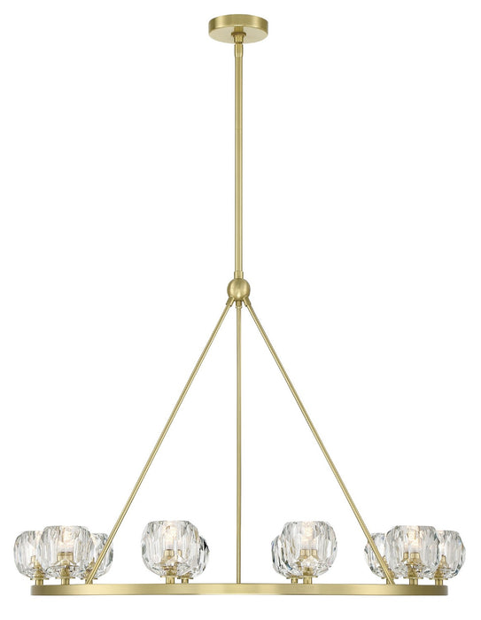 Aragon LED Chandelier in Soft Brass - Lamps Expo