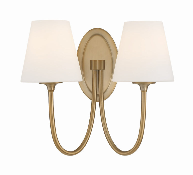 JUN-10322-VG- Juno 2-Light Wall Mount in Vibrant Gold by Crystorama