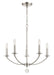 Mila 5-Light Chandelier in Polished Nickel - Lamps Expo