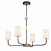 NIL-70015-BF-MG- Niles 4-Light Chandelier in Black Forged & Modern Gold by Crystorama