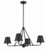 Xavier 4-Light Chandelier in Matte Black - Lamps Expo