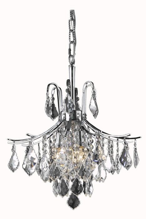 Amelia 6-Light Pendant in Chrome with Clear Royal Cut Crystal