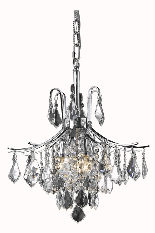 Amelia 6-Light Pendant in Chrome with Clear Royal Cut Crystal