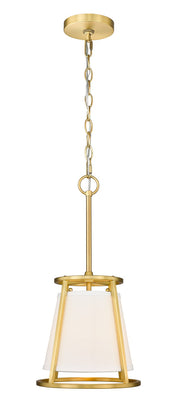 Lenyx Pendant One Light Mini Pendant in Rubbed Brass - Lamps Expo