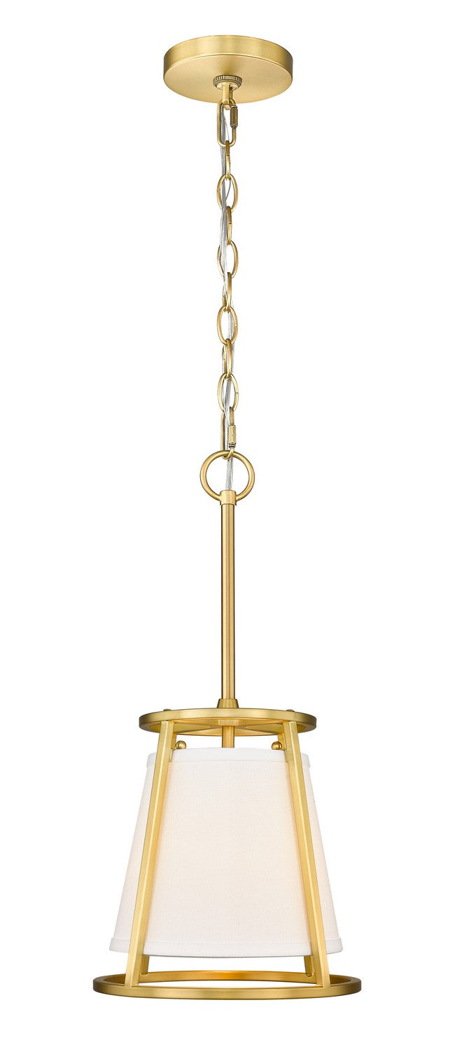 Lenyx Pendant One Light Mini Pendant in Rubbed Brass - Lamps Expo