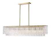 Glacier Seven Light Island Pendant in Modern Gold - Lamps Expo