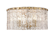 Glacier Five Light Flush Mount in Modern Gold - Lamps Expo