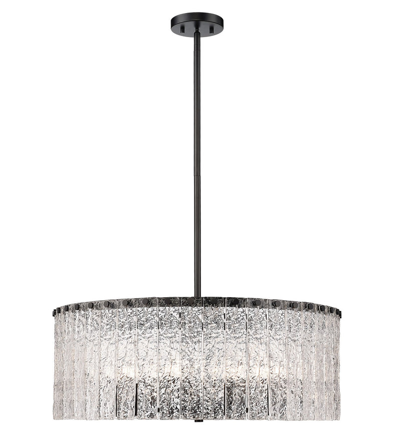 Glacier Ten Light Pendant in Matte Black - Lamps Expo
