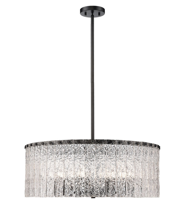 Glacier Ten Light Pendant in Matte Black - Lamps Expo