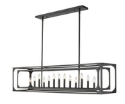 Easton 13 Light Island Pendant in Matte Black - Lamps Expo