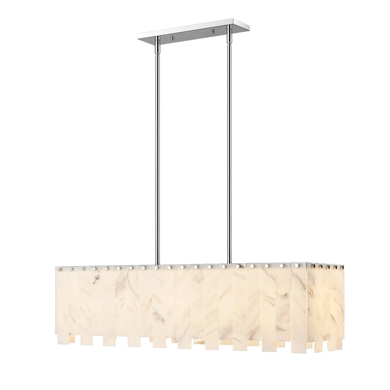 Viviana Five Light Island Pendant in Polished Nickel - Lamps Expo