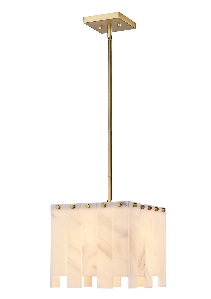 Viviana One Light Pendant in Rubbed Brass - Lamps Expo