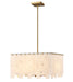 Viviana Four Light Pendant in Rubbed Brass - Lamps Expo