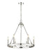 Barclay Six Light Chandelier in Polished Nickel - Lamps Expo