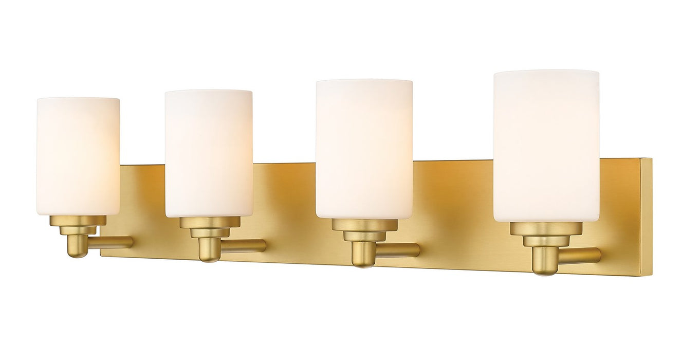 Soledad Four Light Vanity in Brushed Gold - Lamps Expo