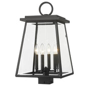 Broughton Four Light Outdoor Post Mount in Black - Lamps Expo