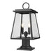 Broughton Two Light Outdoor Pier Mount in Black - Lamps Expo