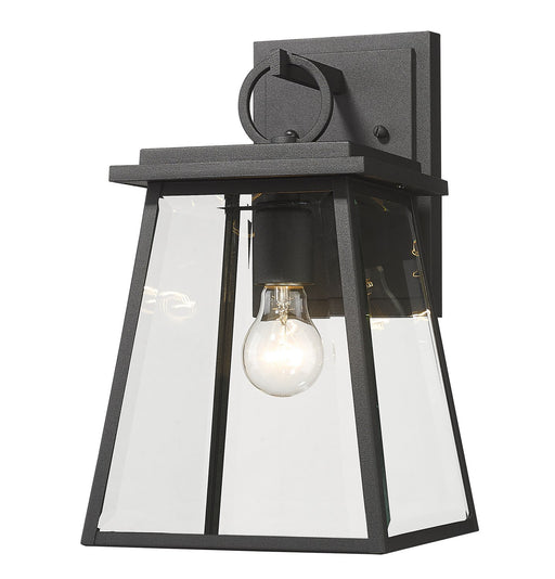 Broughton One Light Outdoor Wall Sconce in Black - Lamps Expo