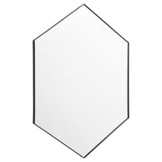 24" x 34" Hexagon Mirror in Matte Black
