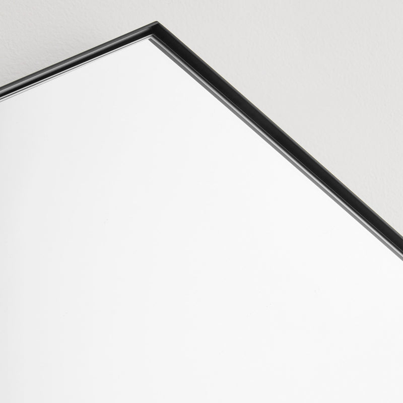 24" x 34" Hexagon Mirror in Matte Black