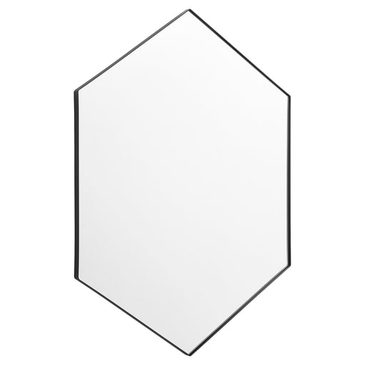 24" x 34" Hexagon Mirror in Matte Black