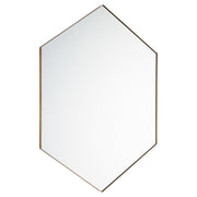 28" x 40" Hexagon Mirror in Gold