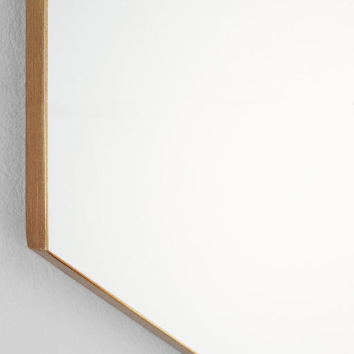 28" x 40" Hexagon Mirror in Gold