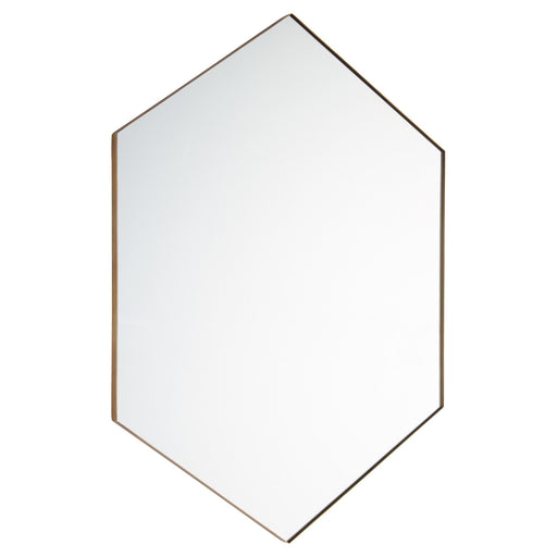 28" x 40" Hexagon Mirror in Gold