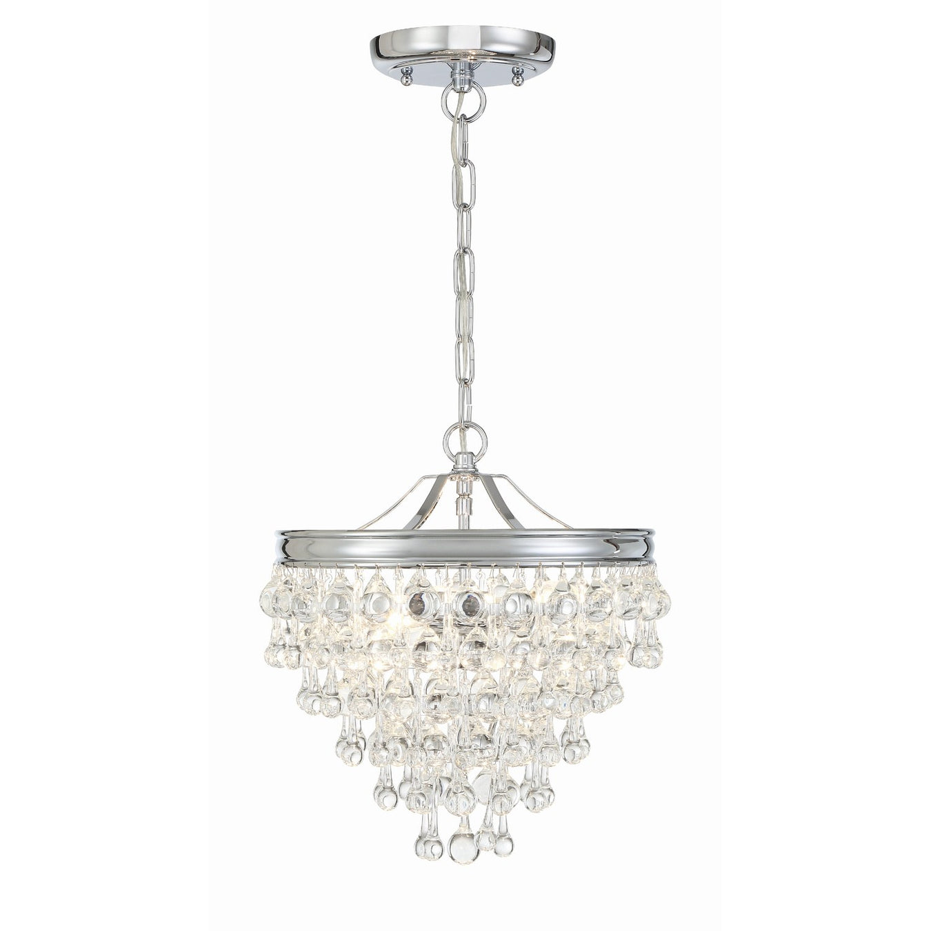 Calypso 3 Light 13" Chandelier in Polished Chrome